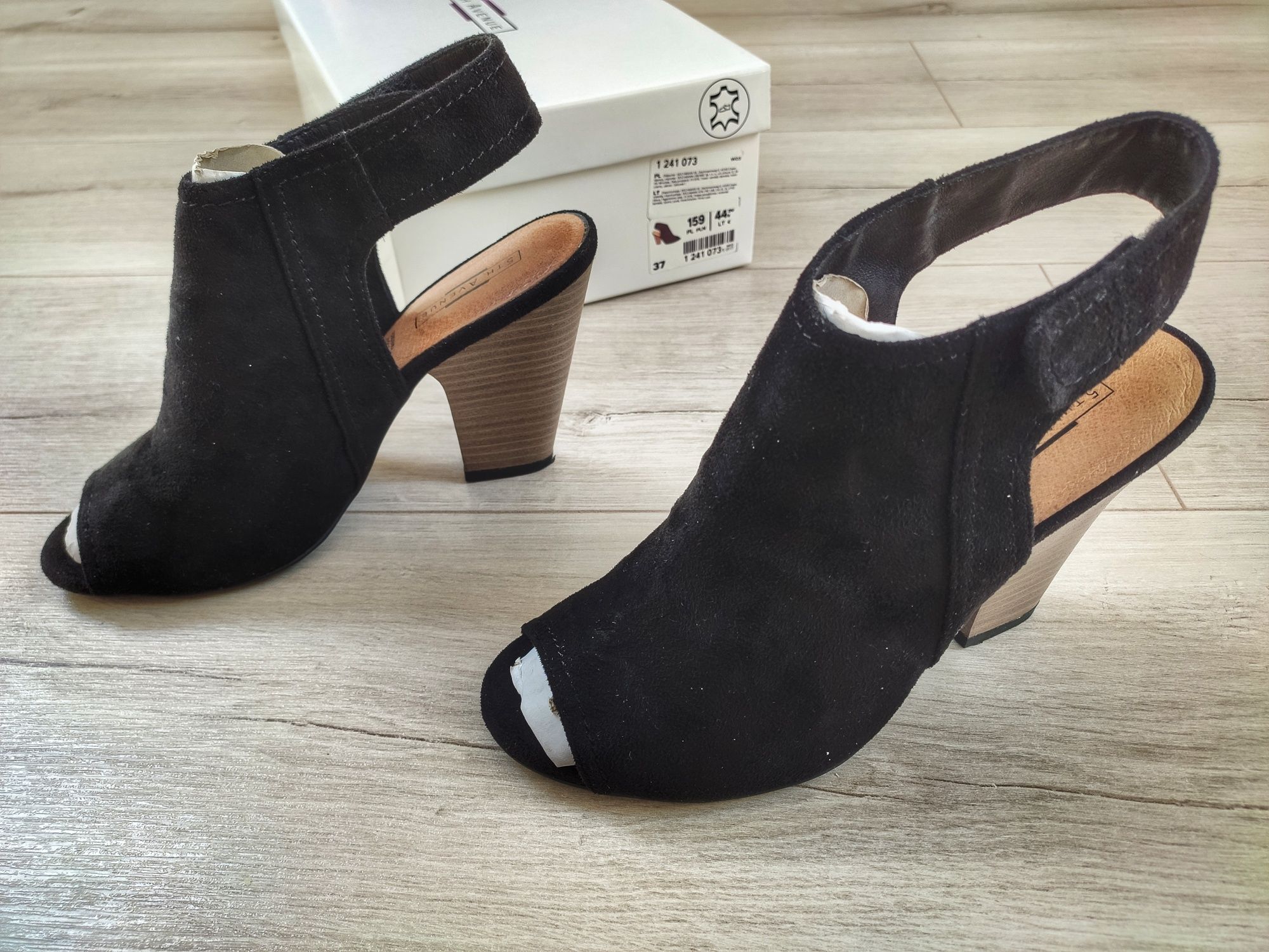 Buty na obcasie 5th Avenue skóra rozmiar 37