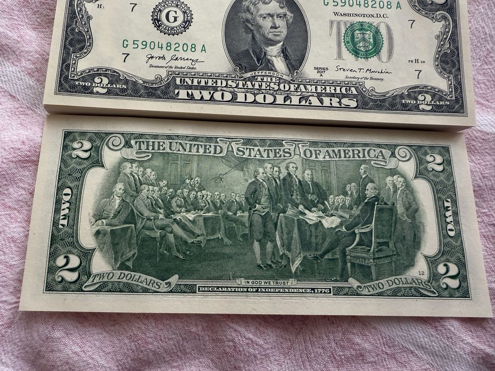 2 $ (ДОЛАРИ) США банкноти