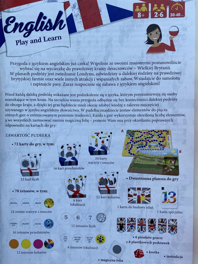 gra planszowa English Play And Learn