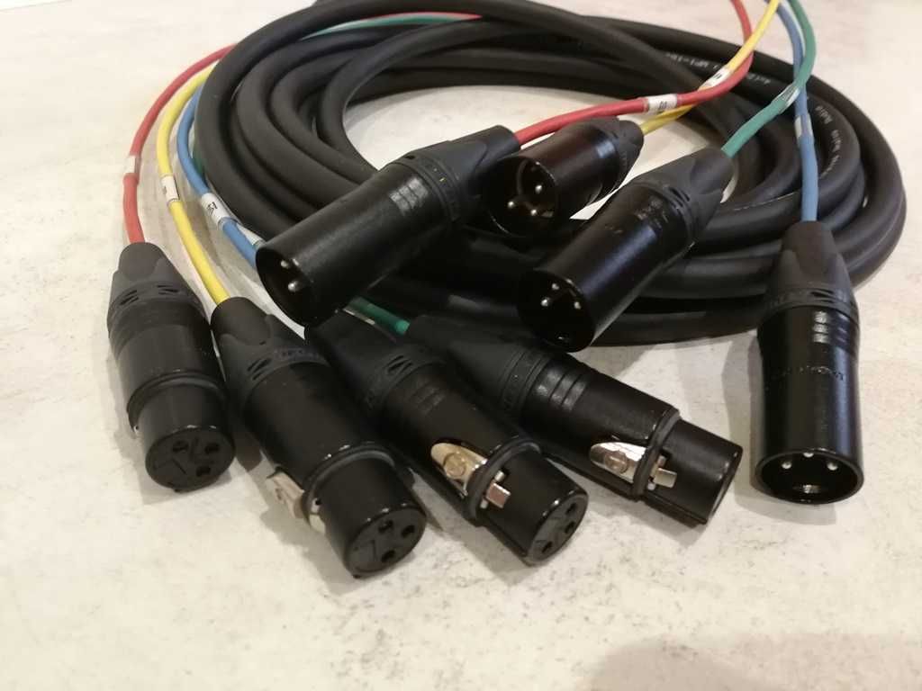 Kabel wieloparowy multicore pyta 4x XLR Neutrik NC3 przewód XLR 5m