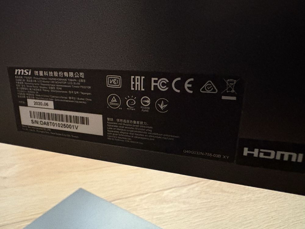 Monitor MSI PS321QR 32” 165Hz