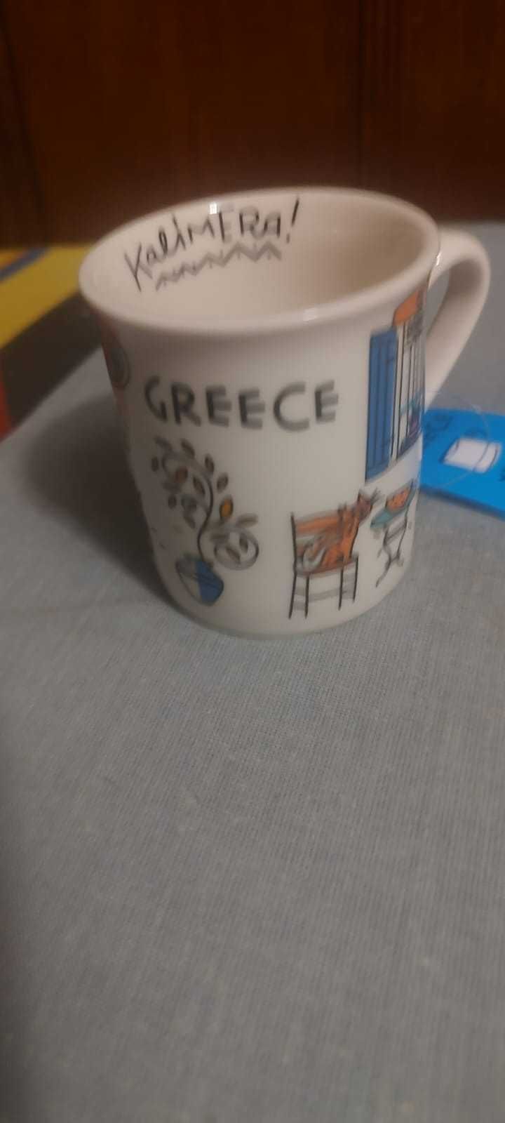 Сувенірні порцелянові чашки еспресо з Греції