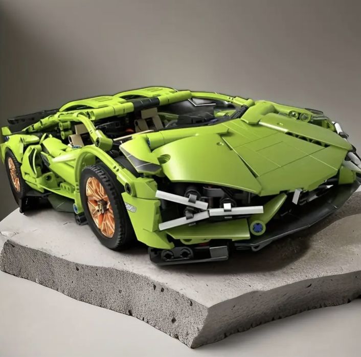 Контсруктор 1300 деталей спортивна машинка36*17см lego technic зелена