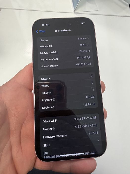 iPhone 15 128gb Pink Idealny Bateria 97% od nowości