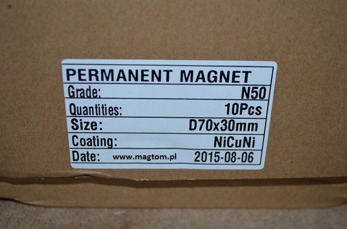 Magnesy neodymowe 70x40 N50 magnesy do poszukiwań MOCNY