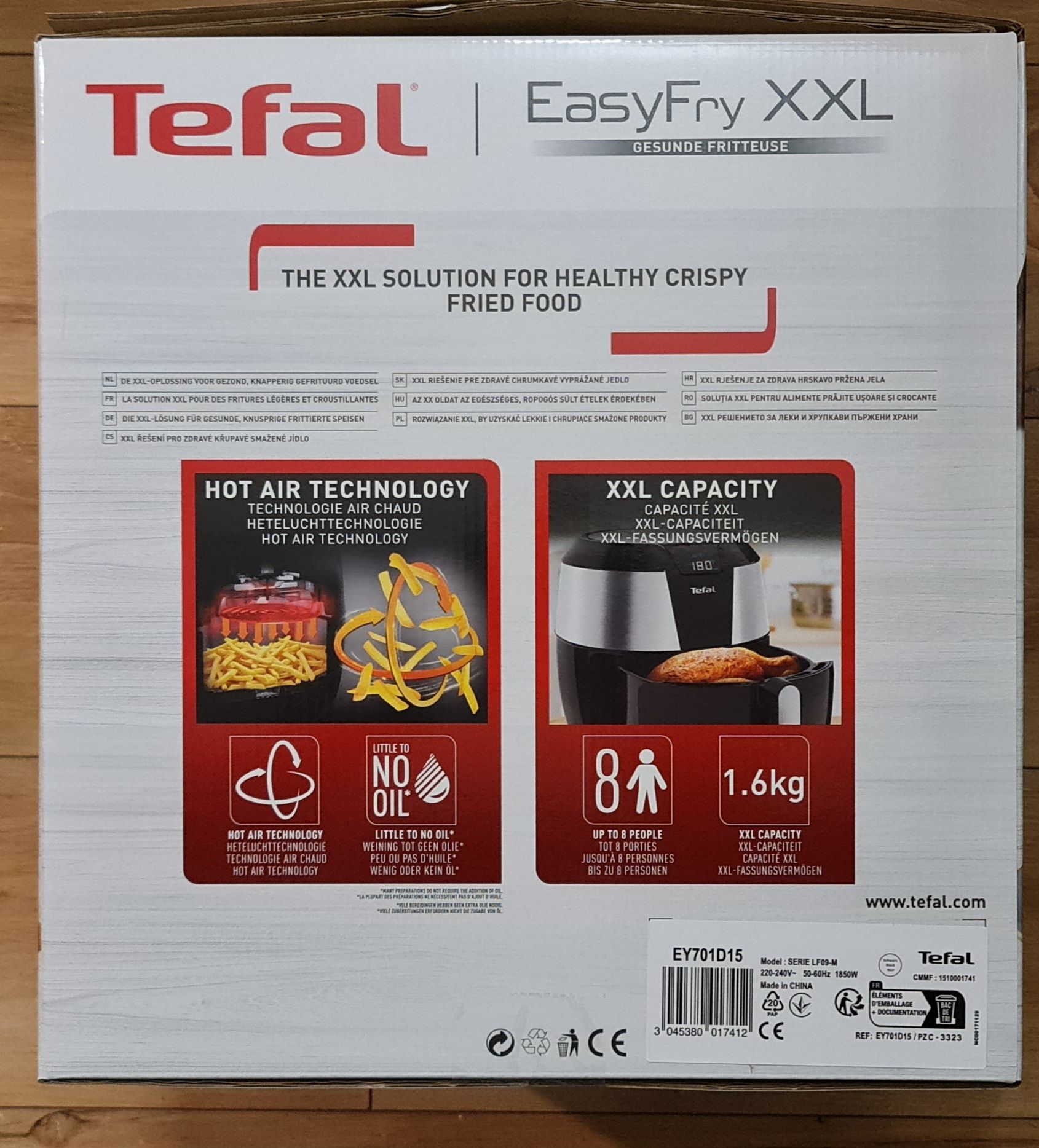 Frytkownica air fryer Tefal EY701D15 1700W 5,6 l