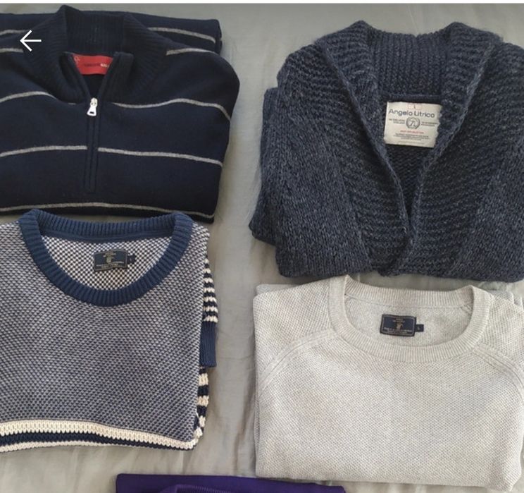 Sweats e casaco de malha