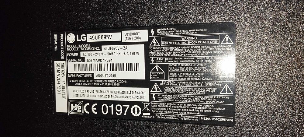 Teleizor   Samsung - TCL  z usterką