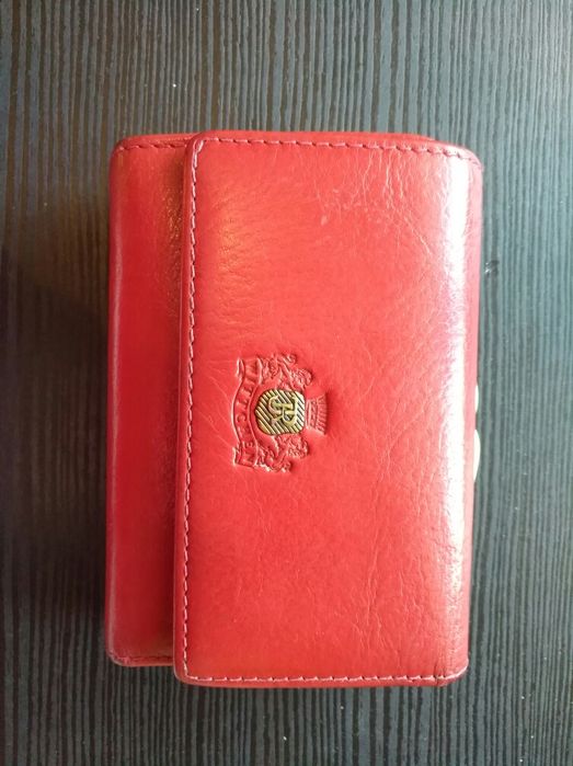 Portfel Wittchen czerwony, portmonetka damska, portfel skórzany