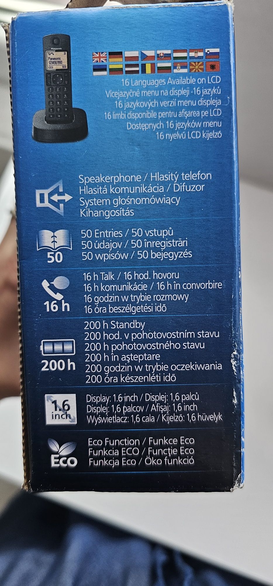 Telefon stacjonarny bezsznurowy, nowy Panasonic