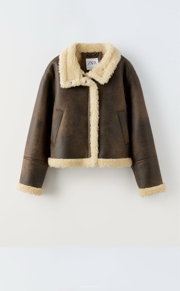Дублянка дубленка куртка Zara xs (164) стан нової