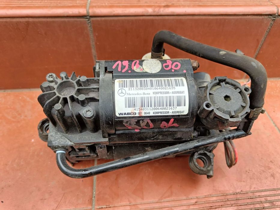 MERCEDES W211 W220 KOMPRESOR SPRĘŻARKA ZAWIESZENIA 19 bar IGŁA