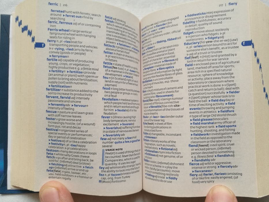 Карманный словарь Collins English Dictionary, цветной принт