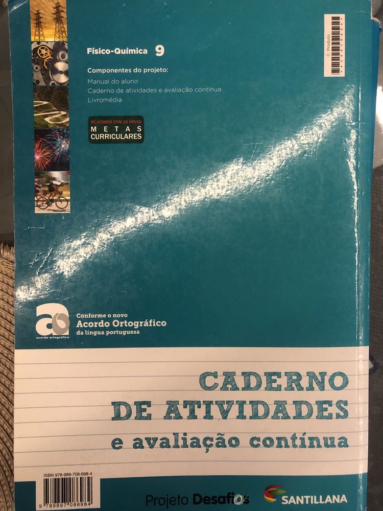 Manuais Escolares Fisíco-Química 9° Ano