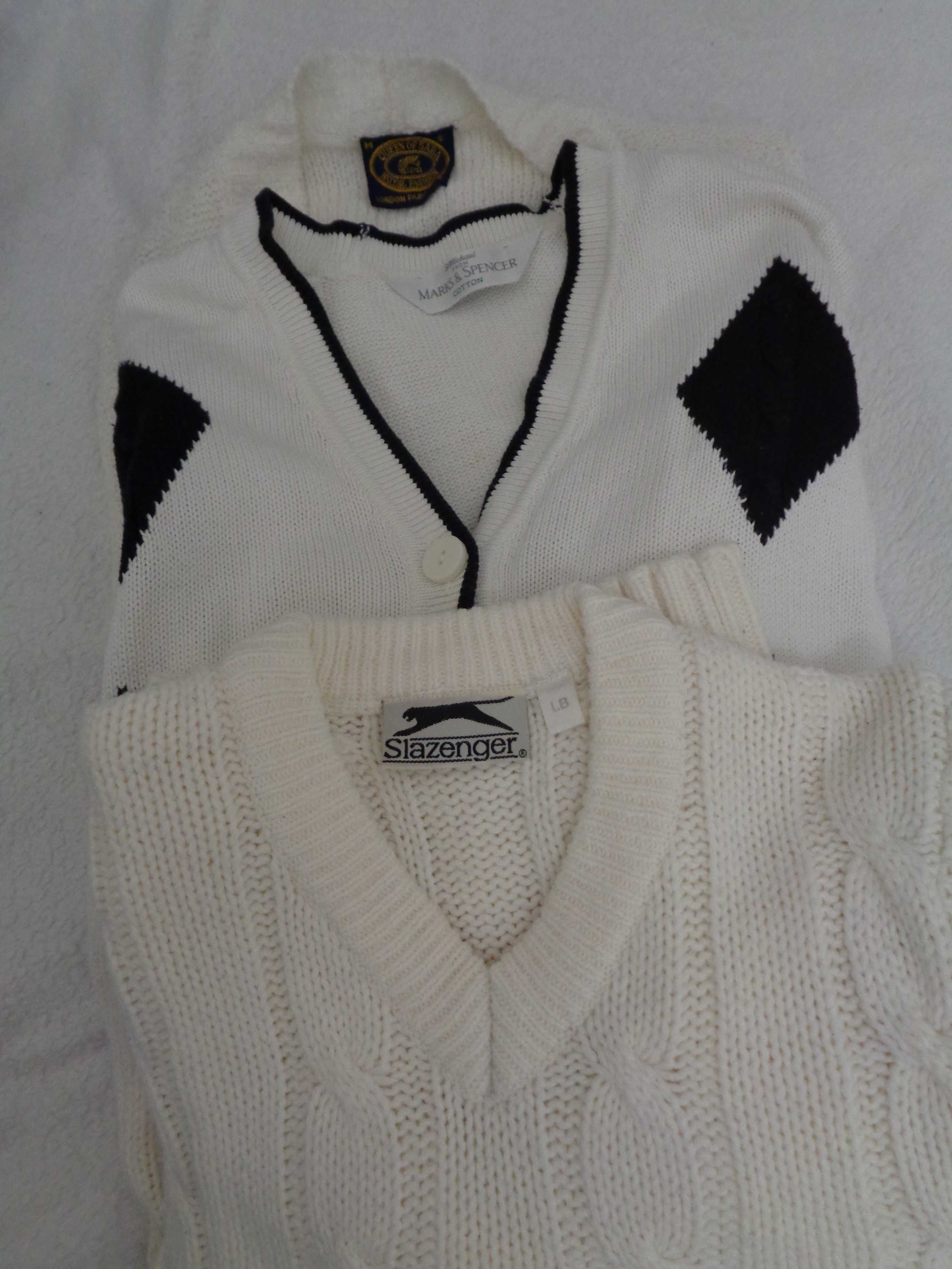 Swetry białe Slazenger Marks & Spencer Queen of Saba