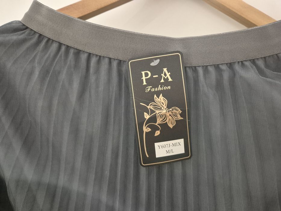 Spódnica plisowana S/M/L grafitowa