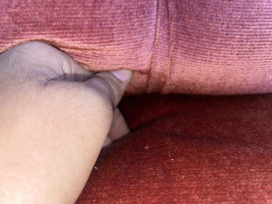 Cadeirão Vintage em Veludo Vermelho, Como Novo