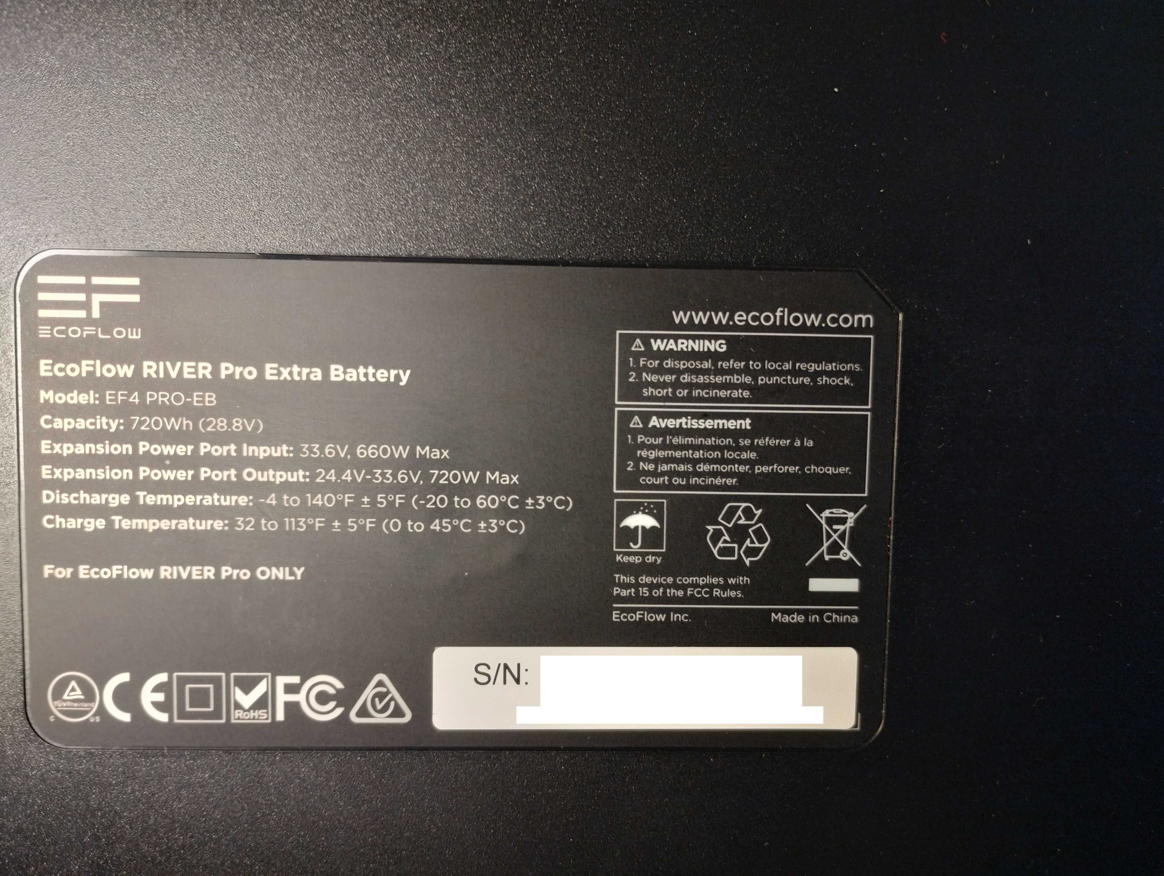 Додаткова батарея для зарядної станції EcoFlow RIVER Pro Extra Battery