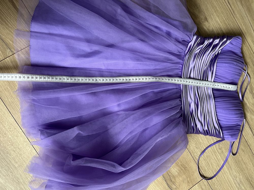 Sukienka rozłożysta tiulowa fioletowa 36
