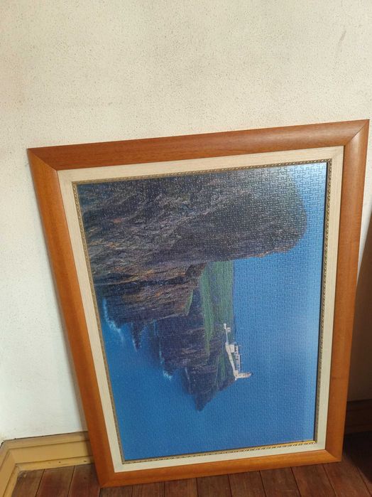 Quadros decorativos de puzzles emoldurados