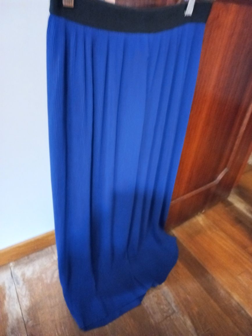Pantalon plissado Zara Azulão