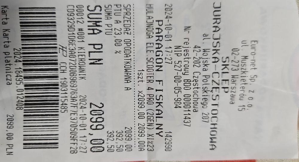 Hulajnoga elektryczna Xiamomi Scooter 4 Pro 2 Gen