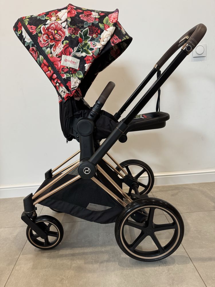 Cybex Priam 4.0 3w1 Spring Blossom Dark / Rose Gold
