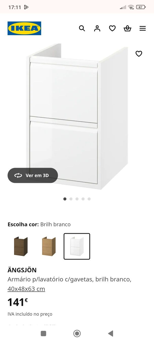 Armário WC IKEA branco