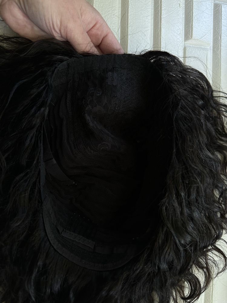 Перука з натурального волосся афрокудрі парик с натуральных волос