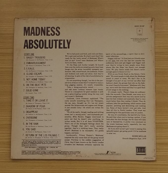 Disco Vinil LP Madness