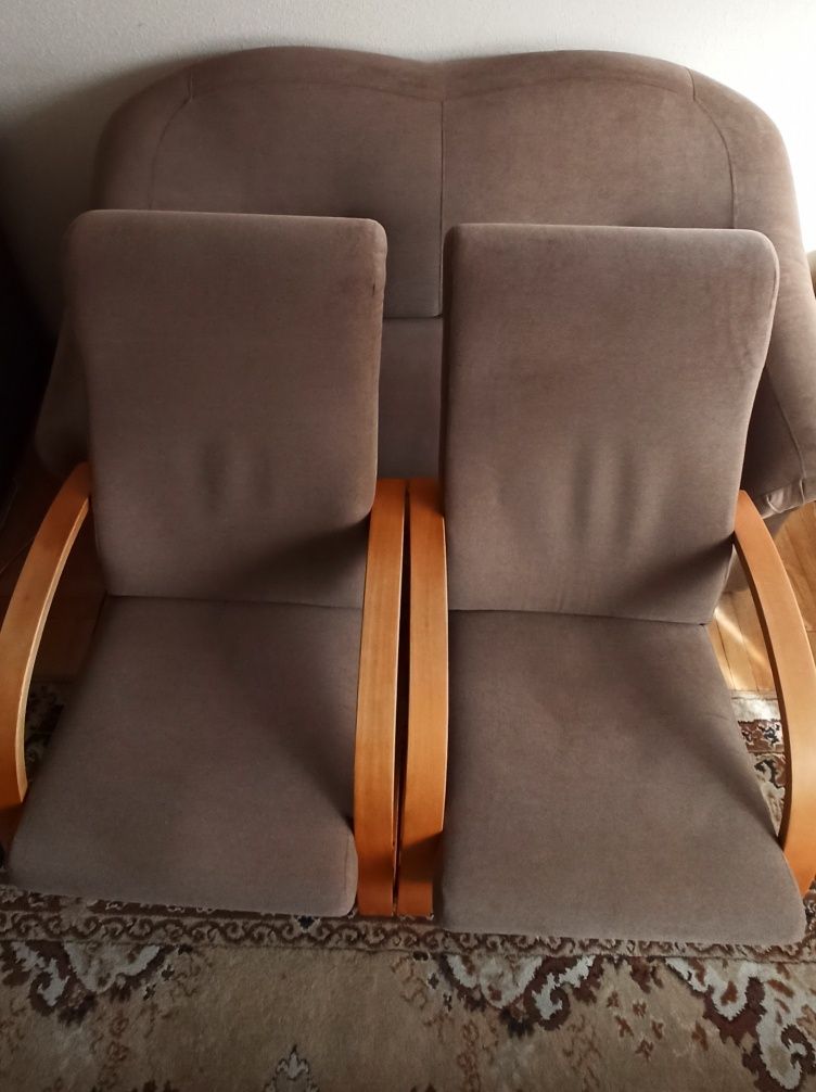 Zestaw wypoczynkowy narożnik sofa kanapa fotel