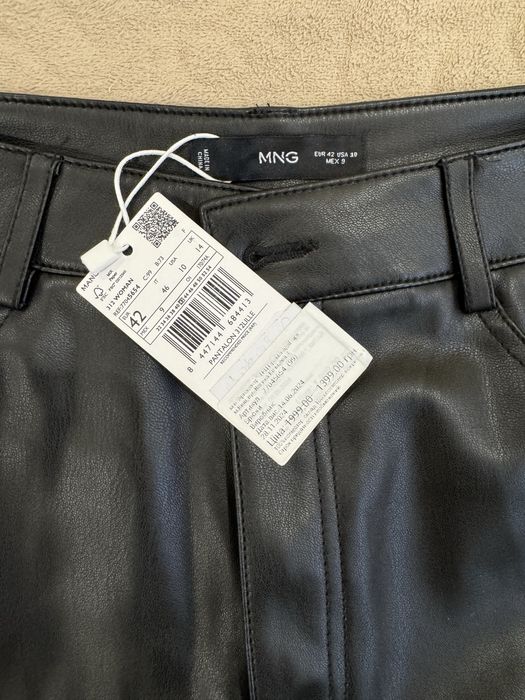 Нові Шкіряні штани Mango 42 eur