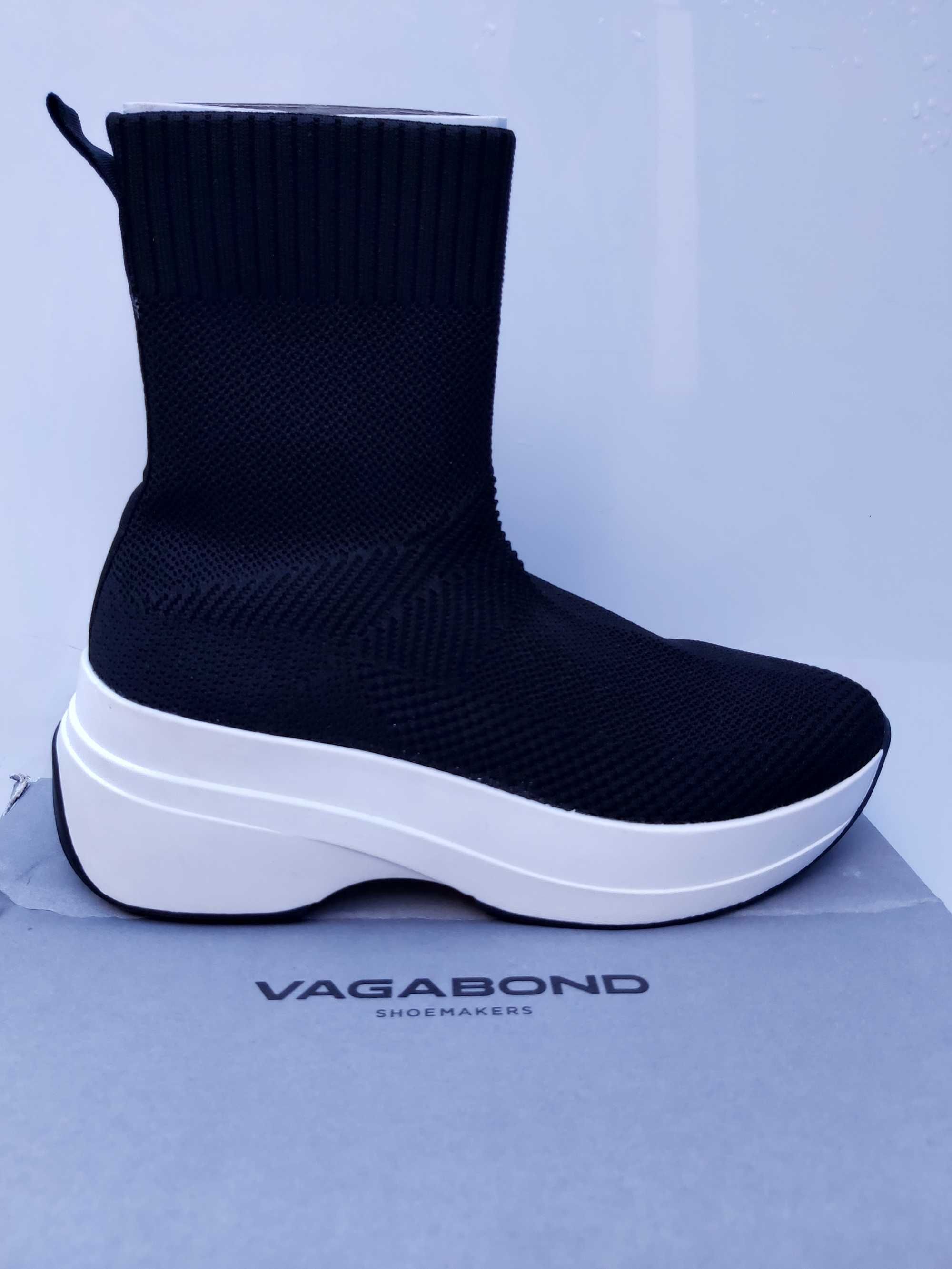 Botki kozaki VAGABOND strecz materiał sprint 2.0 czarne 39