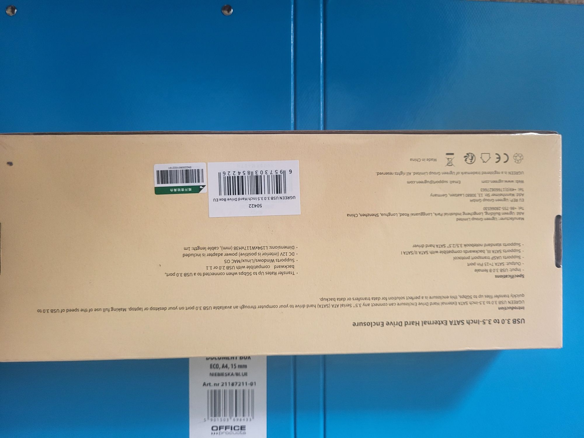 Obudowa HDD 3,5 cala UGREEN SATA USB 3.0 czarny