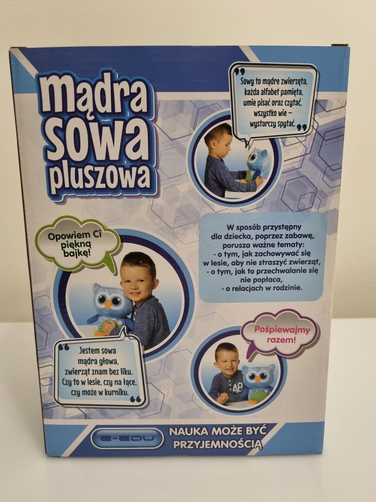 Mądra Sowa, interaktywna zabawka, opowiada bajki, śpiewa ( j.polski)