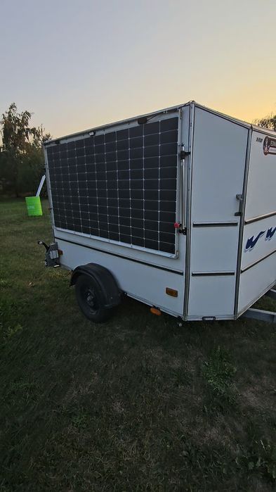 Przyczepka pełen Off-grid 2.5 kwh oświetlenie, wędkarska, motocyklowa