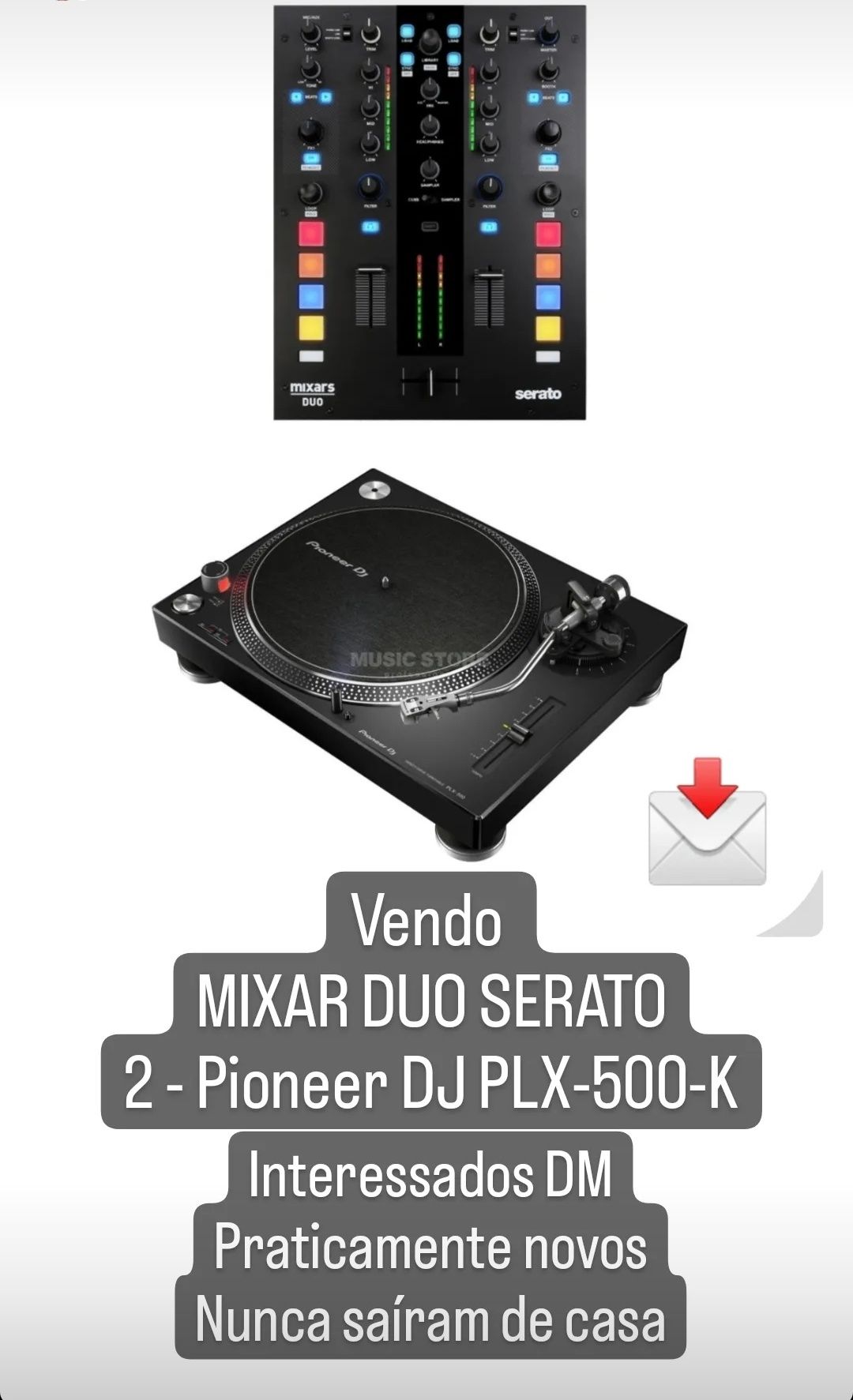 Material de DJ mesa de mistura 2 canais Serato 2 - Pioneer PLX 500