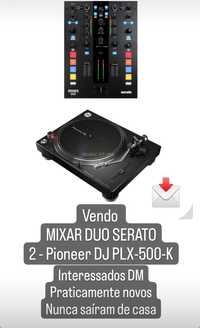 Material de DJ mesa de mistura 2 canais Serato 2 - Pioneer PLX 500
