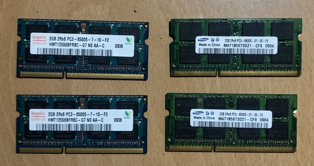 4 Memórias ram  DDR3 4x2GB