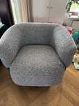 Fotel elzap szary boucle designerski