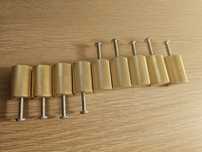 Conjunto 9 puxadores dourados novos