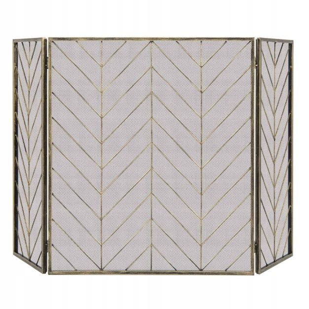 Kratka Do Kominka Ochronna 133 X 78Cm Ochrona Przeciwiskrowa Metalowa