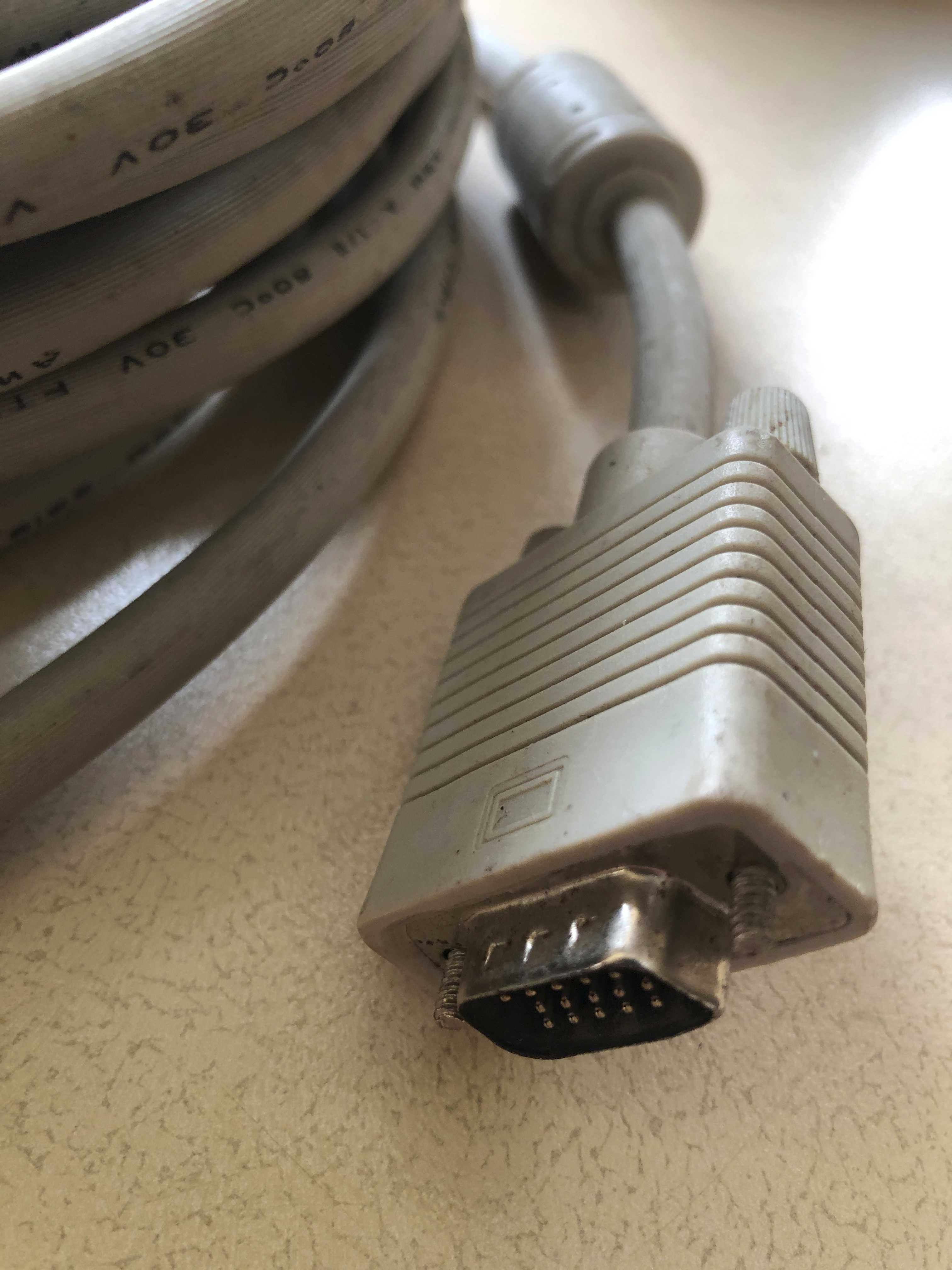 Kabel vga-vga D-sub HD15P DDC Wqhd FullHD 2K/60Hz szary