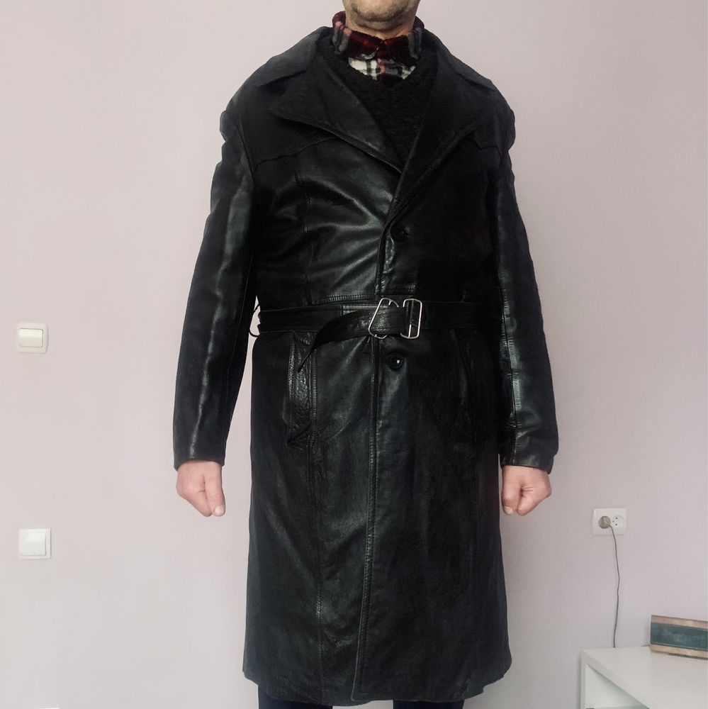 Пальто шкіряне пальто кожаное пальто мужское пальто чоловіче