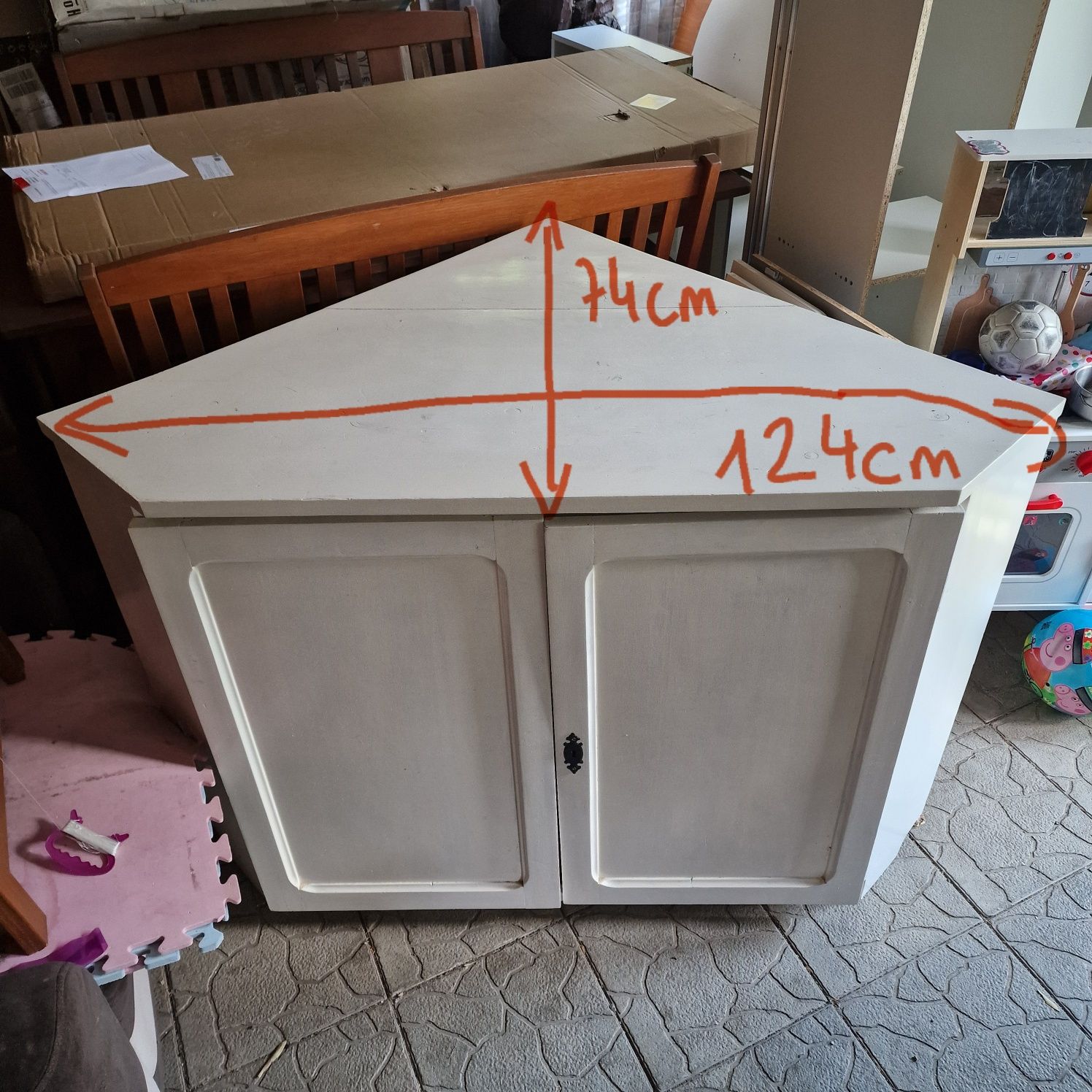 Komoda narożna szafka biała