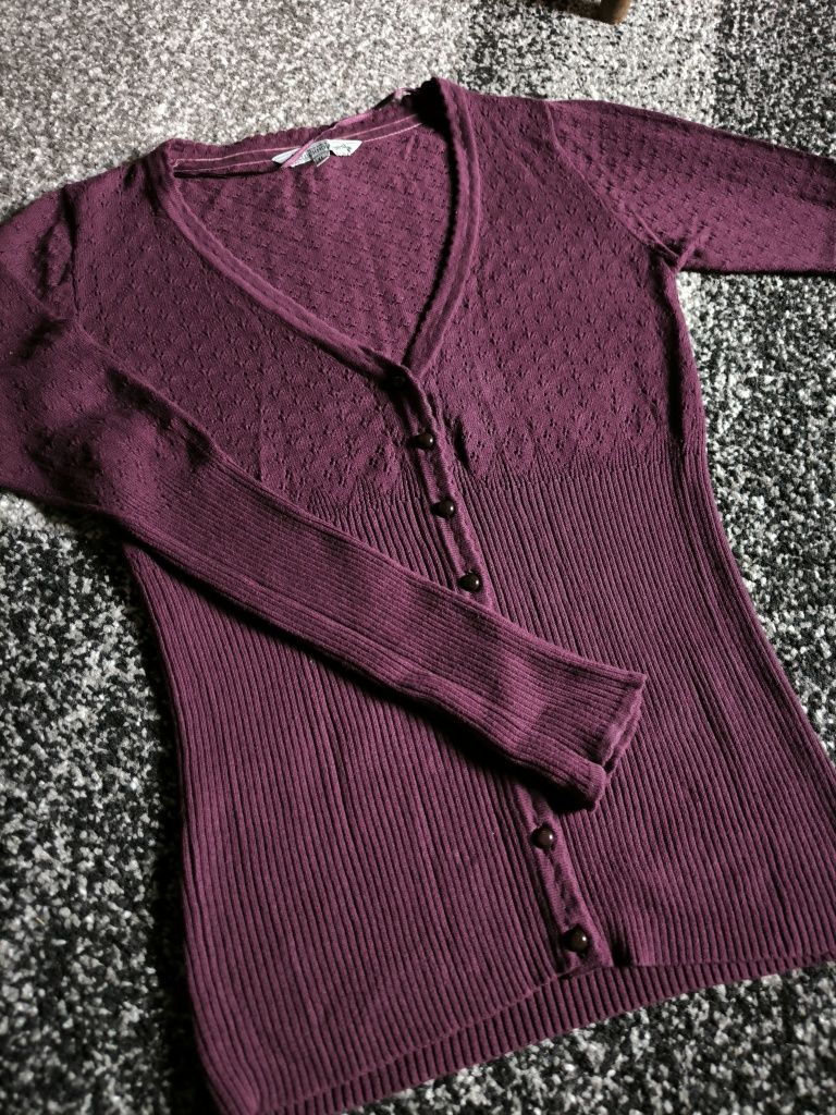 Sweter sweterek kardigan bluza c&a bawełna bawełniany rozpinany S M