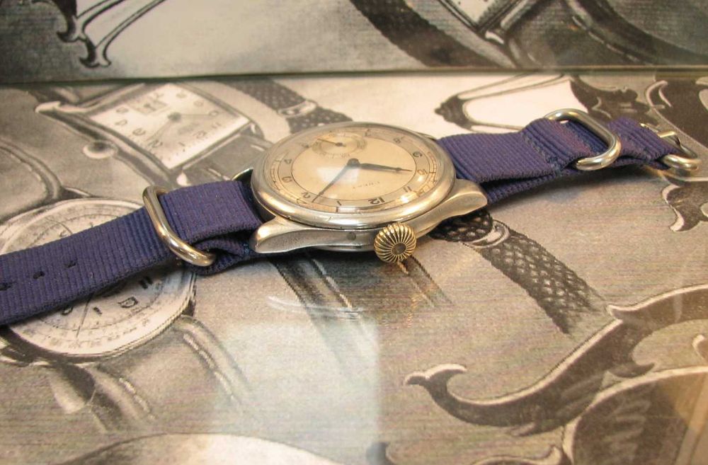 Rzadki zegarek WW2 CREST ALPINA GRUEN  system NN BIG Swiss. Pasówka.