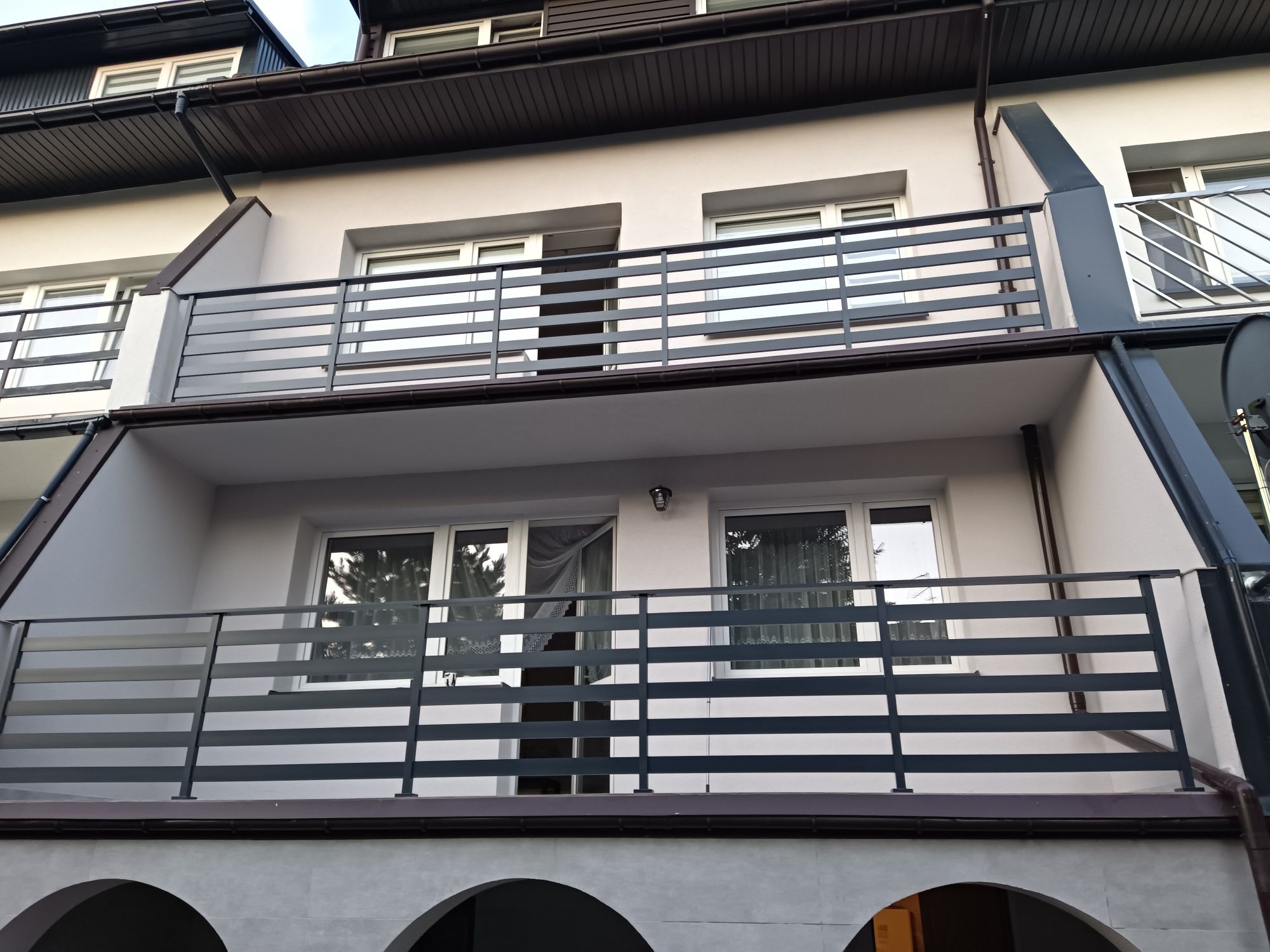 Balustrada,nowoczesna,aluminiowa malowana proszkowo