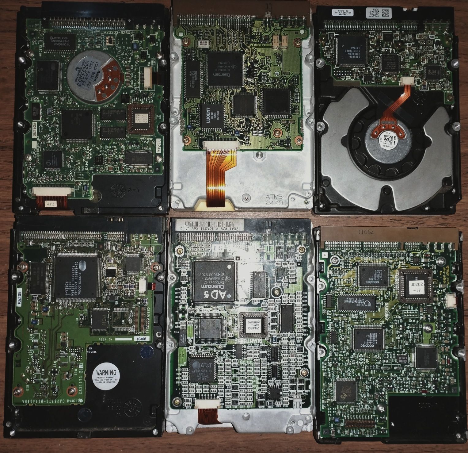 6 dysków HDD ATA z lat 90/00 RETRO