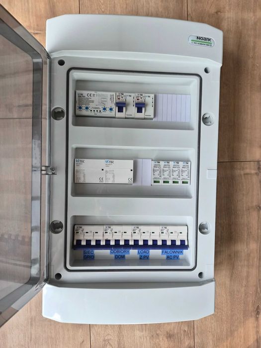 Rozdzielnia SZR Sieć Magazyn PV Fotowoltaika IP65 63A Ogranicznik